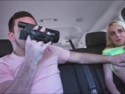 Stranded teen Kiera gets her firm ass fuck in the car