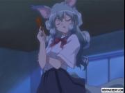 Hentai tentacle girl in bed with guy