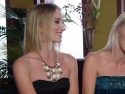 Two hot blondes rough anal fucked in threesome