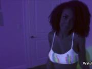 Big natural breasted ebony gf pov fucked