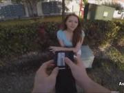 Railcar sex with broke busty teen