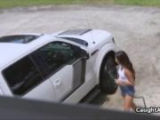 Carwash chick rides my cock