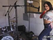 Latina on bigcock at recording studio