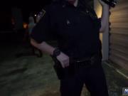 Black knee socks Raw flick captures officer pounding a