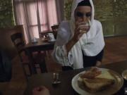 Arab fingering Hungry Woman Gets Food and Fuck