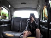 Cheeky brunette Maya wears mask and rides Johns cock in