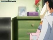 Anime wife with big boobs licked
