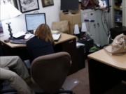 Busty business lady fucked at the pawnshop to earn mone