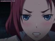 Anime bitch toying her tight butthole