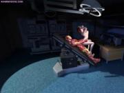 Teen animated babe masturbating