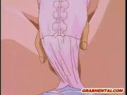 Busty hentai tittyfucking and licking stiff cock