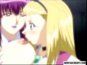 Tied up hentai blondie gets tortured and fucked