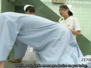 Subtitle CFNM Japan nurse anal prostate massage handjob