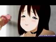 Cute hentai girl oralsex and hot tittyfucking