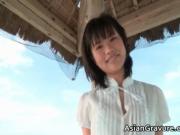 Adorable real asian teenaged with pretty round knockers