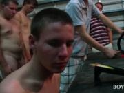 College fraternity gay initiation ritual with cute boys