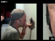 Straight guy gives gay BJ on gloryhole