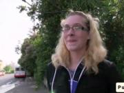 Big ass blonde amateur fucks outdoors