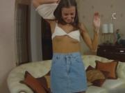 Sexy brunette girl Germiona gets naked for the cam by D