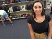 Busty college girl banged by pawn dude