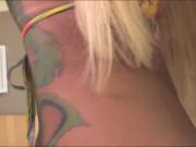Tattooed tranny Izabela gives sweet bj
