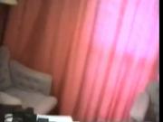 Beautiful hairy pussy masturbates