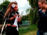Dirty British slut Kit Kox gets seduced and talked into