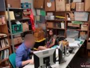 Teen babe caught stealing and jizzed