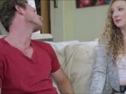 Curly haired teen Willow Lynn pounded by older man