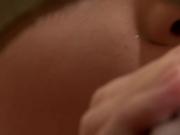 Babe opens mouth wide for toy