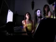 Skanky web hackers gives head fucked and cum facialed