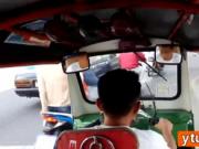 Naughty asian babe with hairy cunt is bouncing on a sti