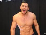 massive muscle god has straight punk service his cock