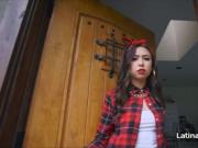 Assy busty Latina on officers cock