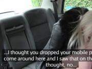 Hot blonde chick adores pussy slamming inside the taxi