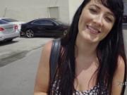 Amarican brunette loves sex in public