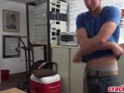 Black gay stud bangs white guy asshole in office