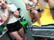 Sex games at college dorm room orgy party