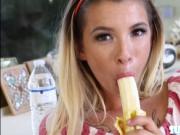 Beautiful skinny Kenzie Reeves strips naked and gets ha