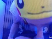 Asian Beauty With A Pikachu Hat Enjoys Sucking