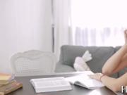 Hot teen girl bounces on boner