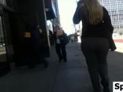 Blonde With A Thick Ass In Public