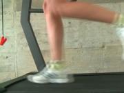Petite blonde teen doing a naughty naked workout by Ski