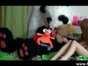 Sexy schoolgirl fucks big toy panda 1 by MyWtfPass