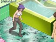 Teen anime pleasuring a dick