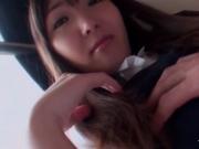 Jap school sweetie gets nipples teased in POV close-up