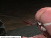 Dakota Wolfe bent for a flogging