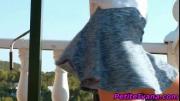 Teen girl masturbating outdoors