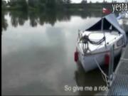 Brunette girl is banged on her sailboat