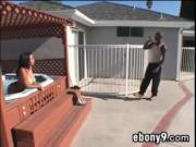 Black Couple Fucking In A Hot Tub